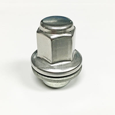 Mag W/Washer SS Nut OEM Flat/60° Seat-14x1.50mm-12mm Shank OD 20.1mm-21mm Hex