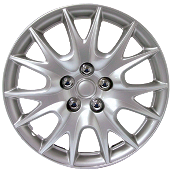 DAI Snap-On Hubcaps - 15'' Silver - Set Of 4