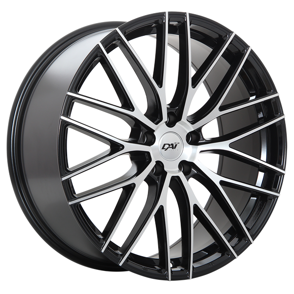 DAI WHEELS RENNSPORT 17X7.0 5X114.3 45 73.1 GLOSS BLACK WITH MACHINED FACE - TheWheelShop.ca