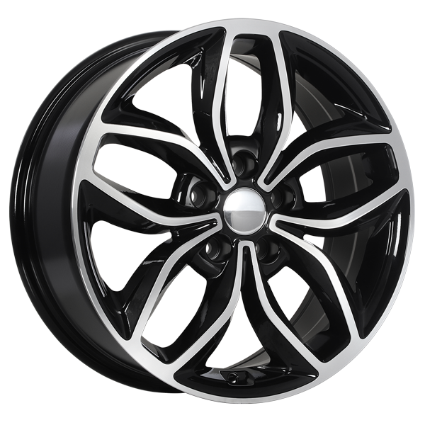 ART REPLICA 143 17X7.0 5X114.3 45 67.1 GLOSS BLACK WITH MACHINED FACE - TheWheelShop.ca