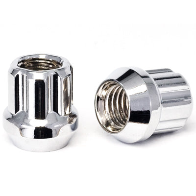 6 Spline Chrome O/E nut 1PC 60° Seat-9/16" RH-19/21/22mm Hex-Premium