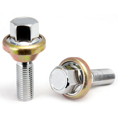 Acorn Chrome Adjusting Bolt 60° Seat-12x1.25mm-26mm Shank-17mm Hex-Premium