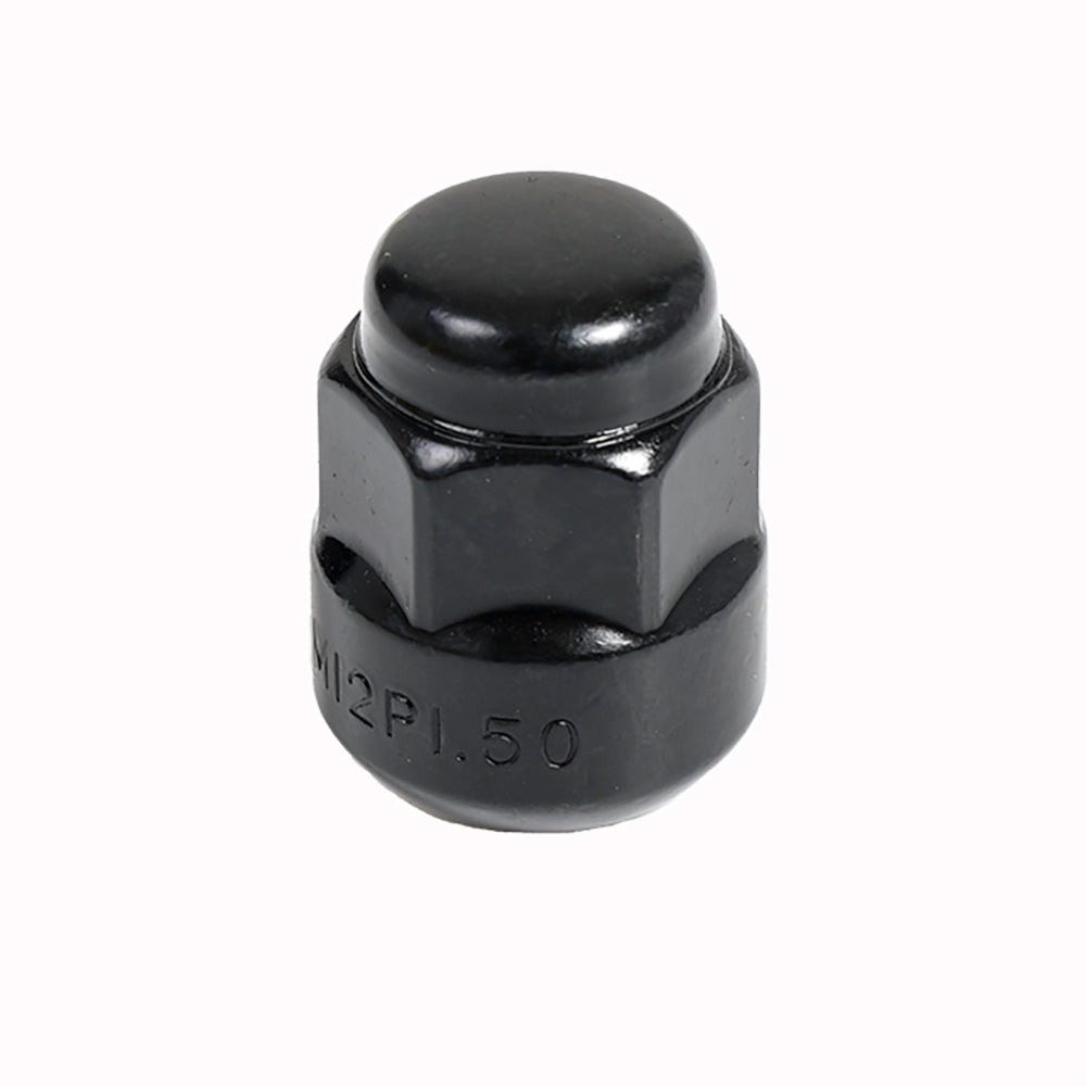Acorn Matte Black Nut 1PC Radius (R12) Seat-12x1.50mm-19mm Hex - 70332BBK