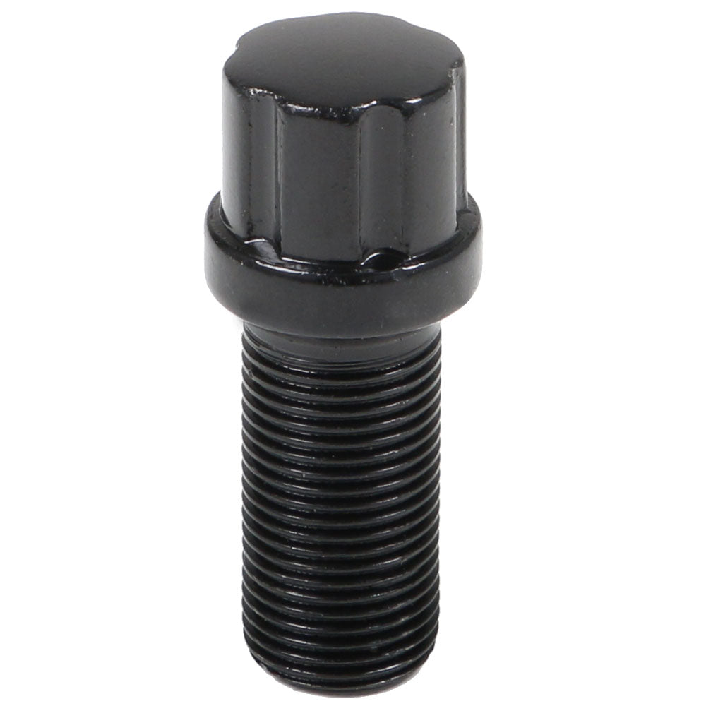 6 Spline Black Bolt R14 Radius Seat-15x1.25mm-28mm Shank-17/19/21mm Hex