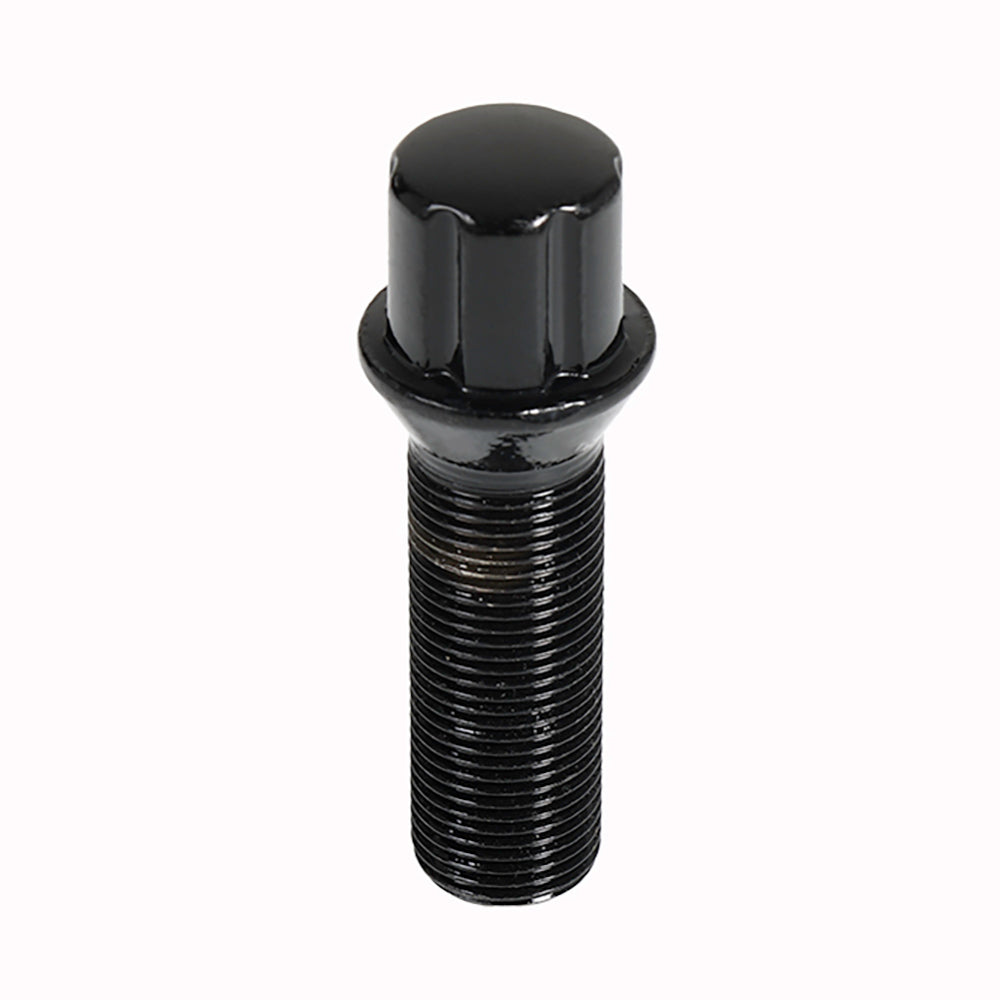 6 Spline Black Bolt 60° Seat-15x1.25mm-40mm Shank-17/19mm Hex