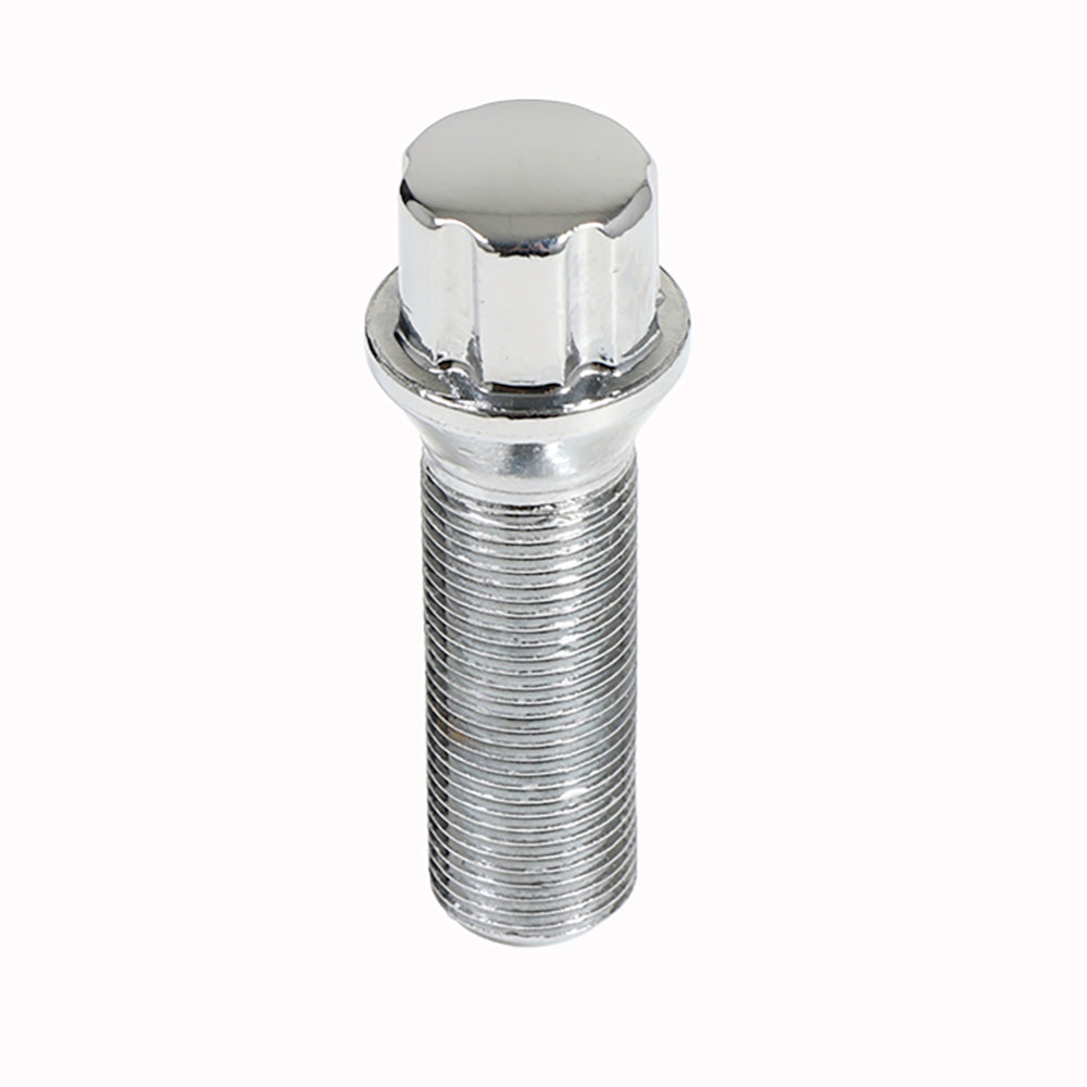 6 Spline Chrome Bolt 60° Seat-15x1.25mm-40mm Shank-17/19mm Hex