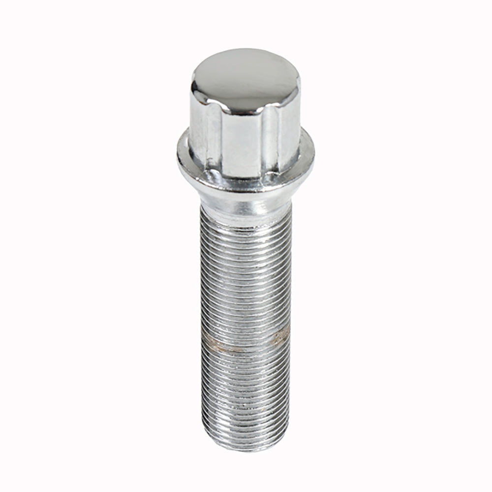 6 Spline Chrome Bolt 60° Seat-15x1.25mm-50mm Shank-17/19mm Hex
