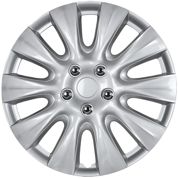 DAI Snap-On Hubcaps - 17'' Silver - Set Of 4