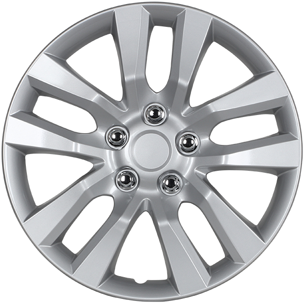 DAI Snap-On Hubcaps - 16'' Silver - Set Of 4