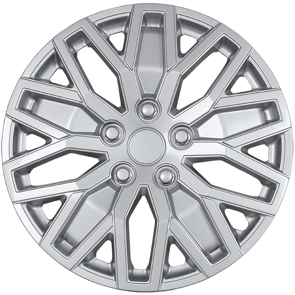 DAI Snap-On Hubcaps - 16'' Silver - Set Of 4