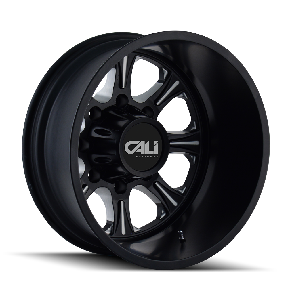 CALI OFF-ROAD BRUTAL 9105 20x8.25 8x165.1  -180 121.3 REAR BLACK/MILLED SPOKES - TheWheelShop.ca