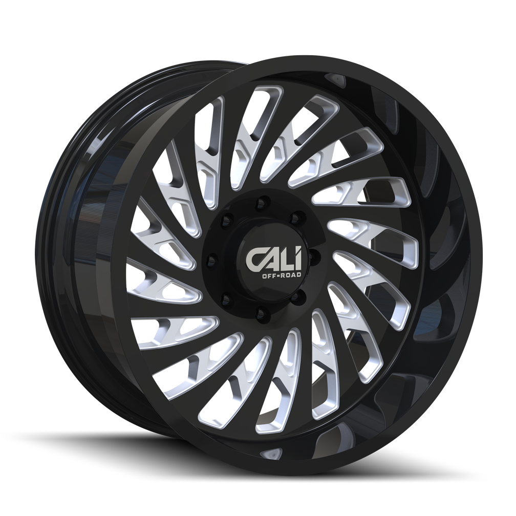 CALI OFF-ROAD SWITCHBACK 9108 20x10 5x127  -25 78.1 GLOSS BLACK/MILLED - TheWheelShop.ca