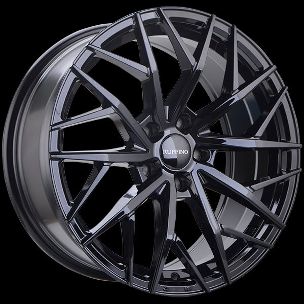 RUFFINO ATRAX 18X8.0 5X114.3 35 73.1 GLOSS BLACK - TheWheelShop.ca