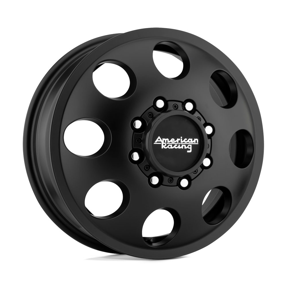 American Racing AR204 Baja Dually 16x6 8x170 111 125.1 Satin Black - Front