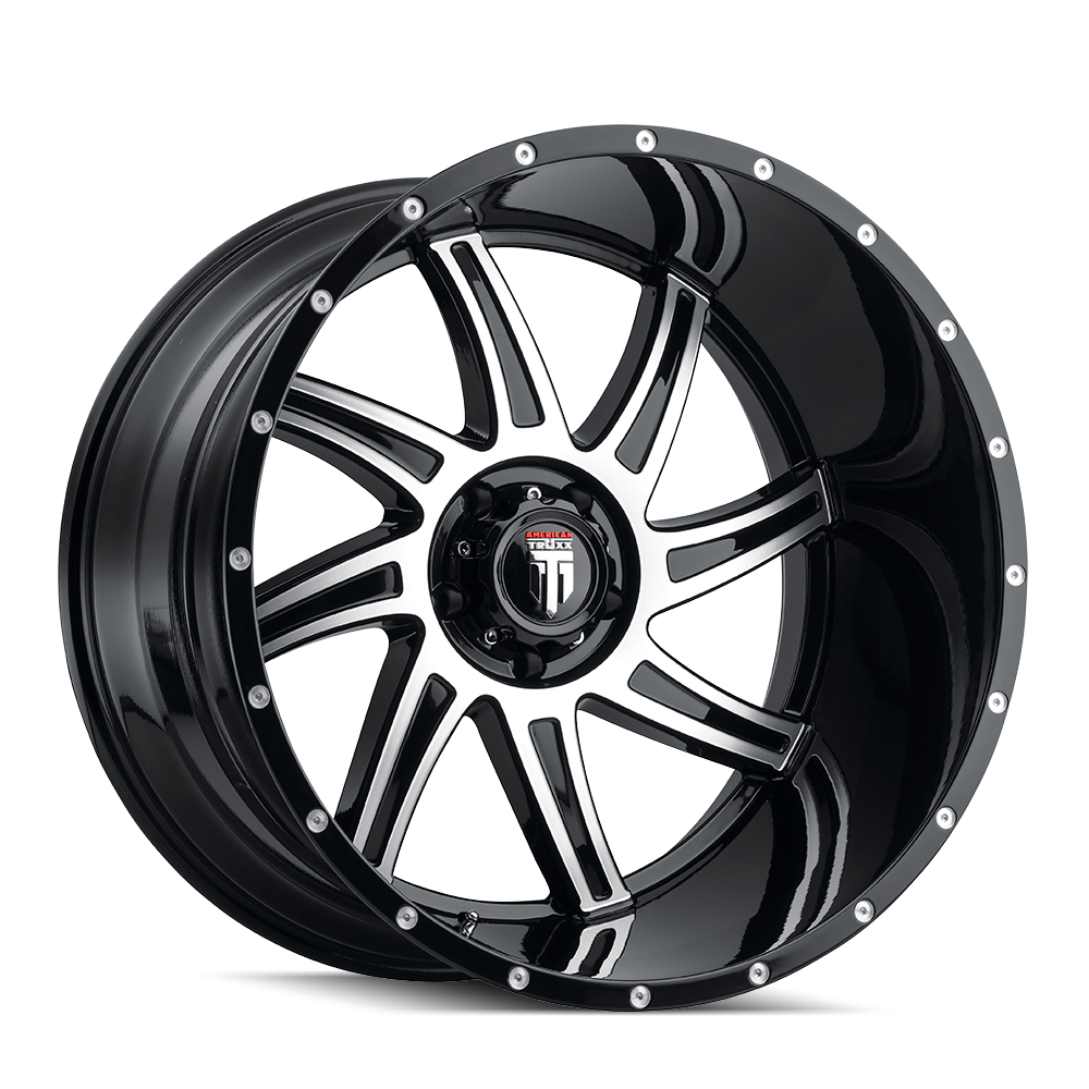 AMERICAN TRUXX VORTEX AT162 20x10 6x135  -24 87.1 BLACK/MACHINED - TheWheelShop.ca