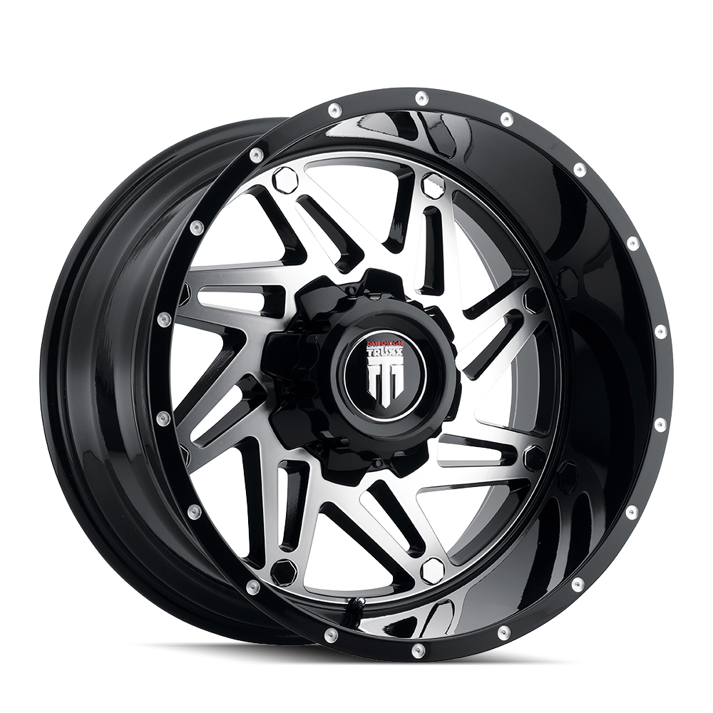 AMERICAN TRUXX WARRIOR AT165 20x12 6x135 6x139.7 -44 106.1 BLACK/MACHINED - TheWheelShop.ca