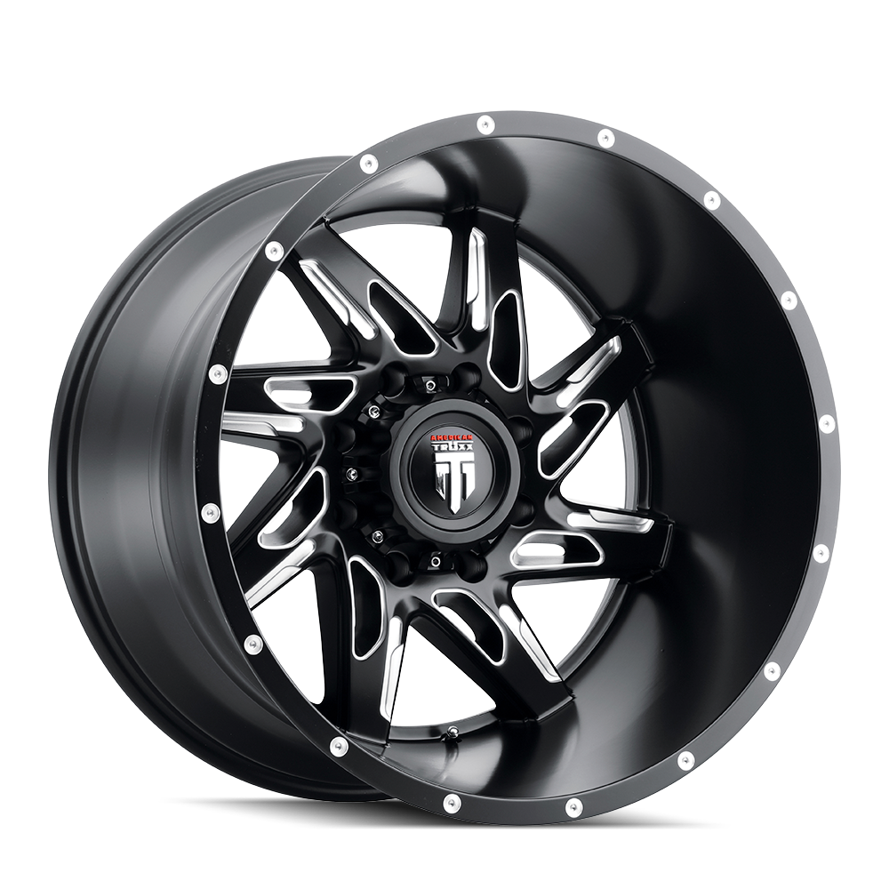 AMERICAN TRUXX SPYDER AT183 22x14 5x150  -76 110.3 BLACK/MILLED - TheWheelShop.ca