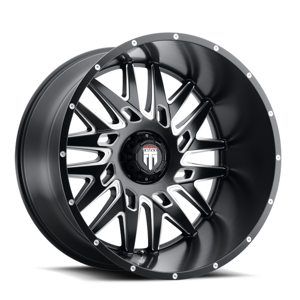 AMERICAN TRUXX DNA AT184 24x14 6x135  -76 87.1 BLACK/MILLED - TheWheelShop.ca