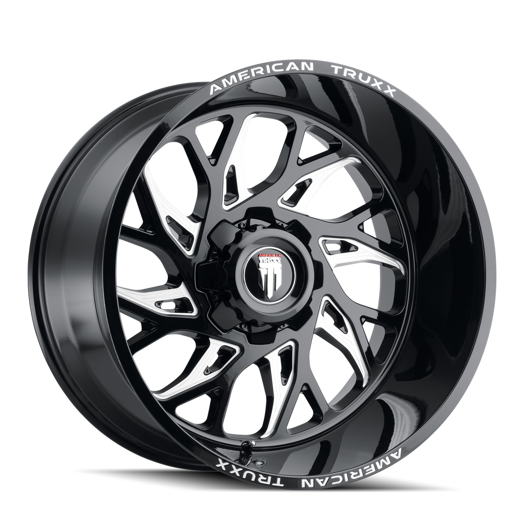 American Truxx Destiny AT1913 24x14 6x135 6x139.7 -76 106.1 Gloss Black Milled