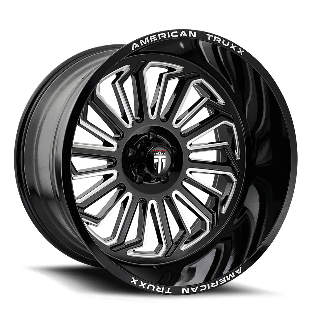 American Truxx Butcher AT1916 24x14 8x170 -76 125.2 Gloss Black Milled