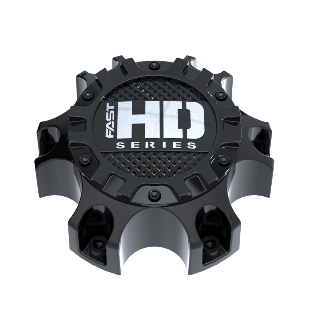 Gloss Black Cap With Gloss Black Hardware And Chrome Fast HD Series Logo - C-1240PF0BCF