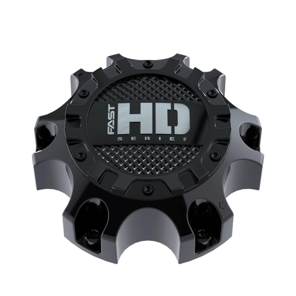 Gloss Black Cap With Gloss Black Hardware And Chrome Fast HD Series Logo - C-1350PF0BCF