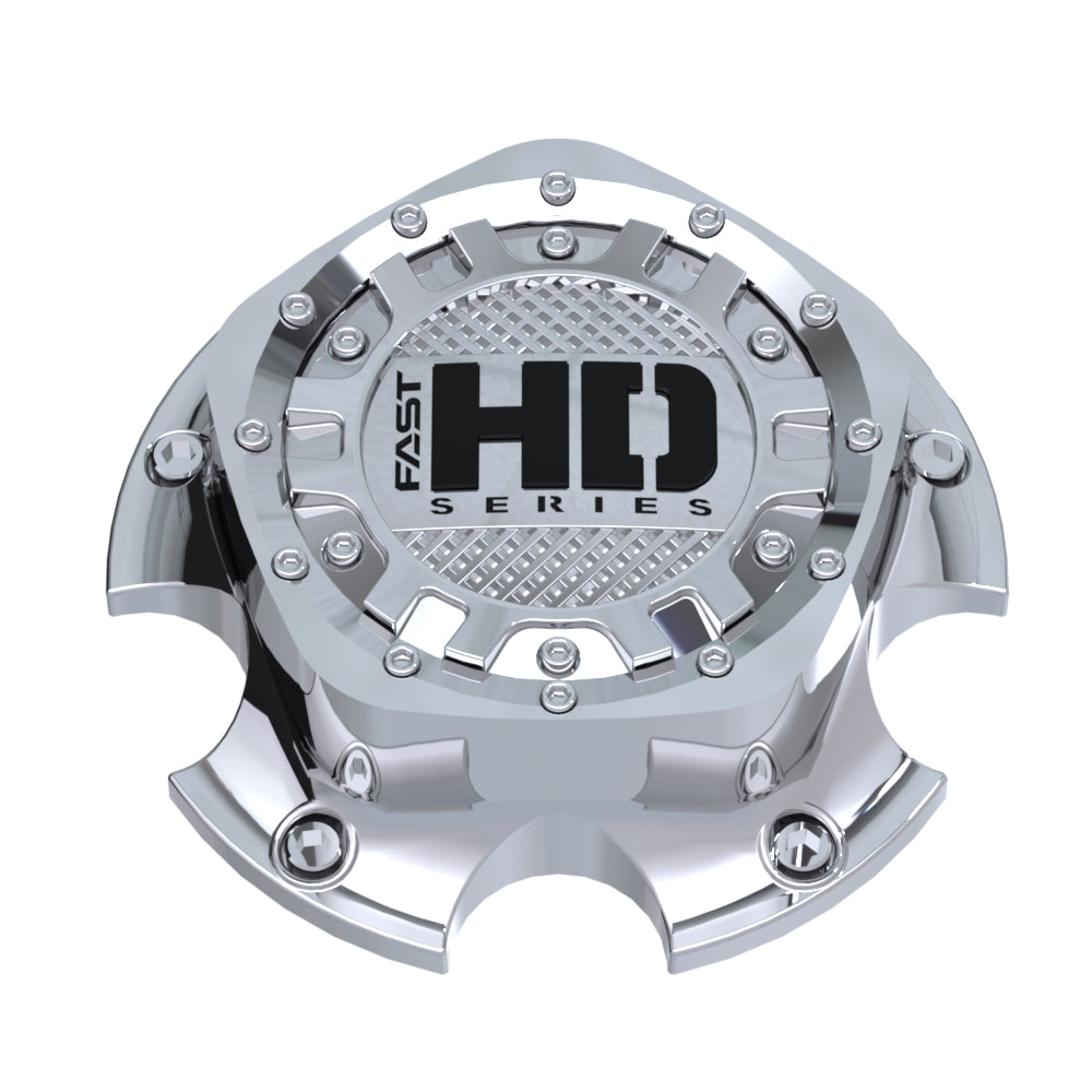 Chrome Cap with Chrome Hardware and Gloss Black Fast HD Series Logo - C-1460PF0CBF-1