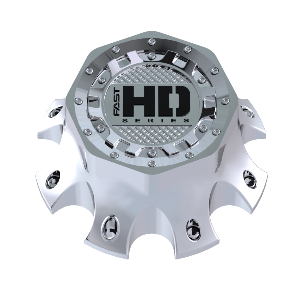 Chrome Cap with Chrome Hardware and Gloss Black Fast HD Series Logo - C-1820PF0CBF