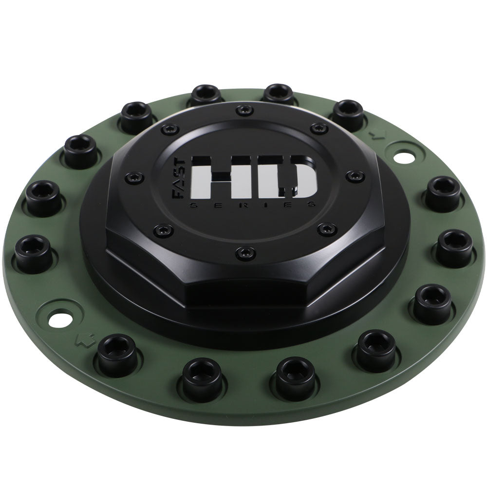 Satin Green Cap With Black Hardware And Chrome Fast HD Series Logo - C-2200PF0ECF-1