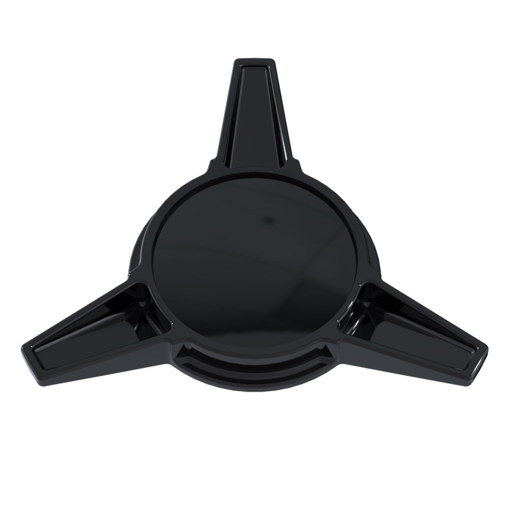 Tri Wing Knock-off Black Cap (Emblem Separate) - C-680PD25BN