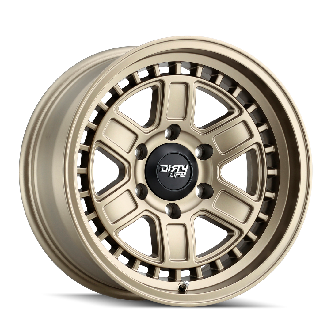 DIRTY LIFE CAGE 9308 17x8.5 6x135  -6 87.1 MATTE GOLD - TheWheelShop.ca