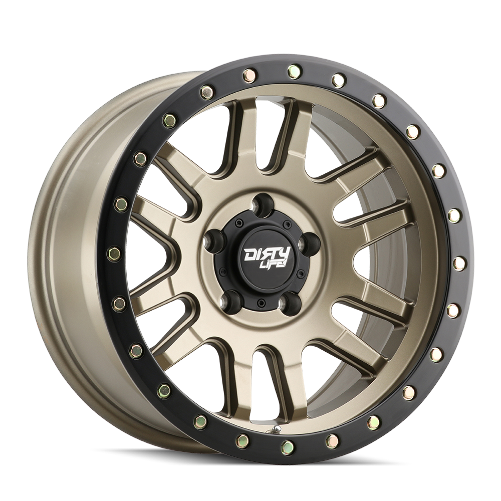 Dirty Life Canyon Pro 9309 17x9 6x139.7 -12 106 Satin Gold