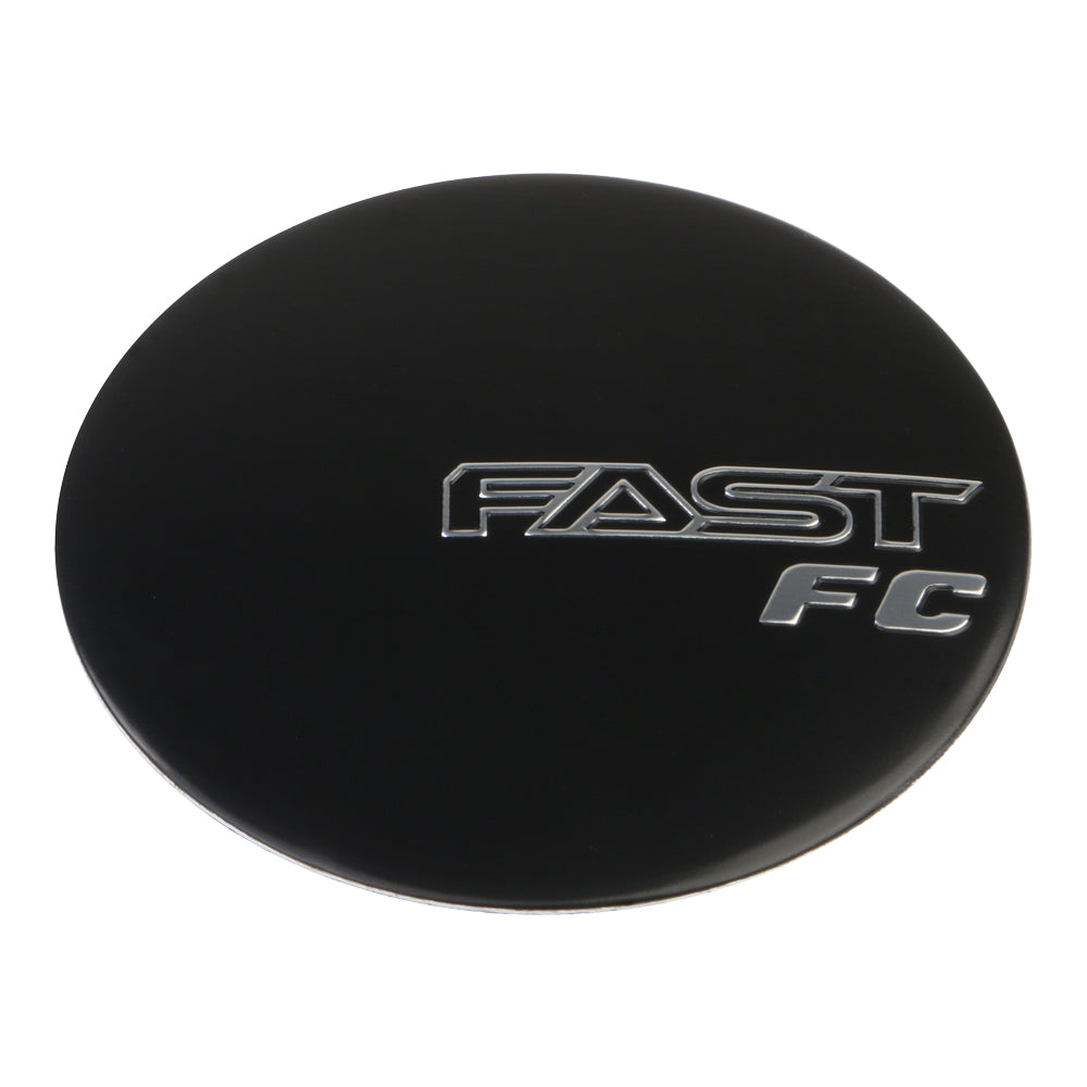 Satin Black Emblem With Chrome Outline (FAST FC) Logo - Dome - EM-566DBCFC
