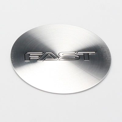 Machine Emblem With Black Outline (FAST) Logo - Flat