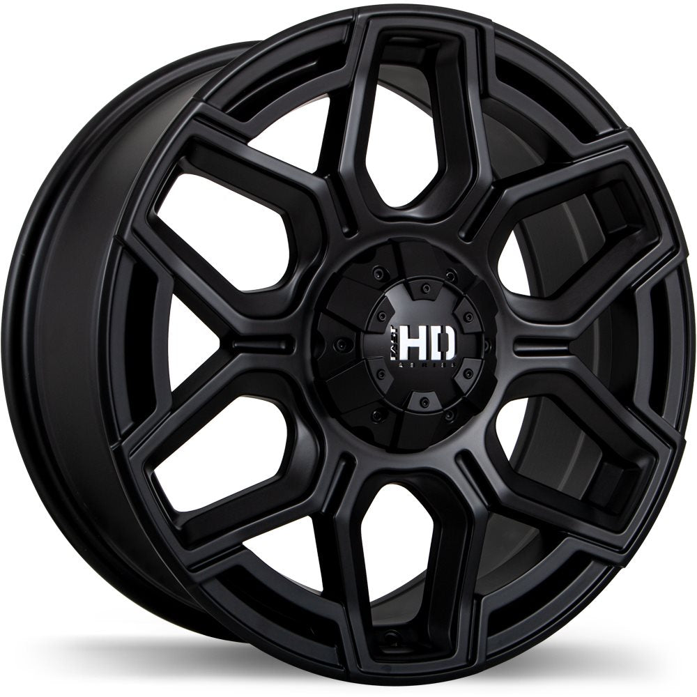 FAST HD SERIES THUNDER 17X8.0 5X112MM +20 72.6 MATTE BLACK - TheWheelShop.ca