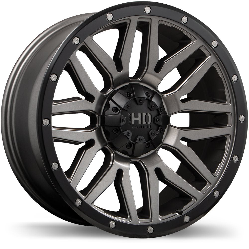 FAST HD SERIES MENACE 20X9.0 6X139.7MM +0 106.1 SATIN GUNMETAL WITH BLACK TRIM - TheWheelShop.ca