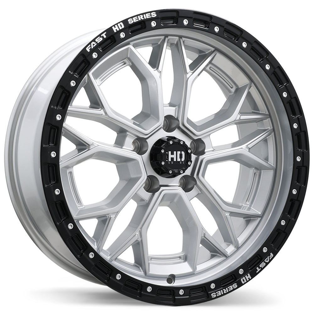 Fast HD Muramasa 20x9.0 5x127 0 71.5 Gloss Silver with Black Lip