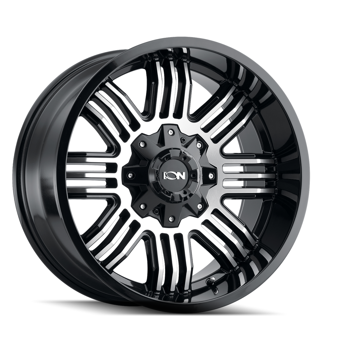 ION TYPE 144 17x9 6x135 6x139.7 -12 106 BLACK/MACHINED - TheWheelShop.ca