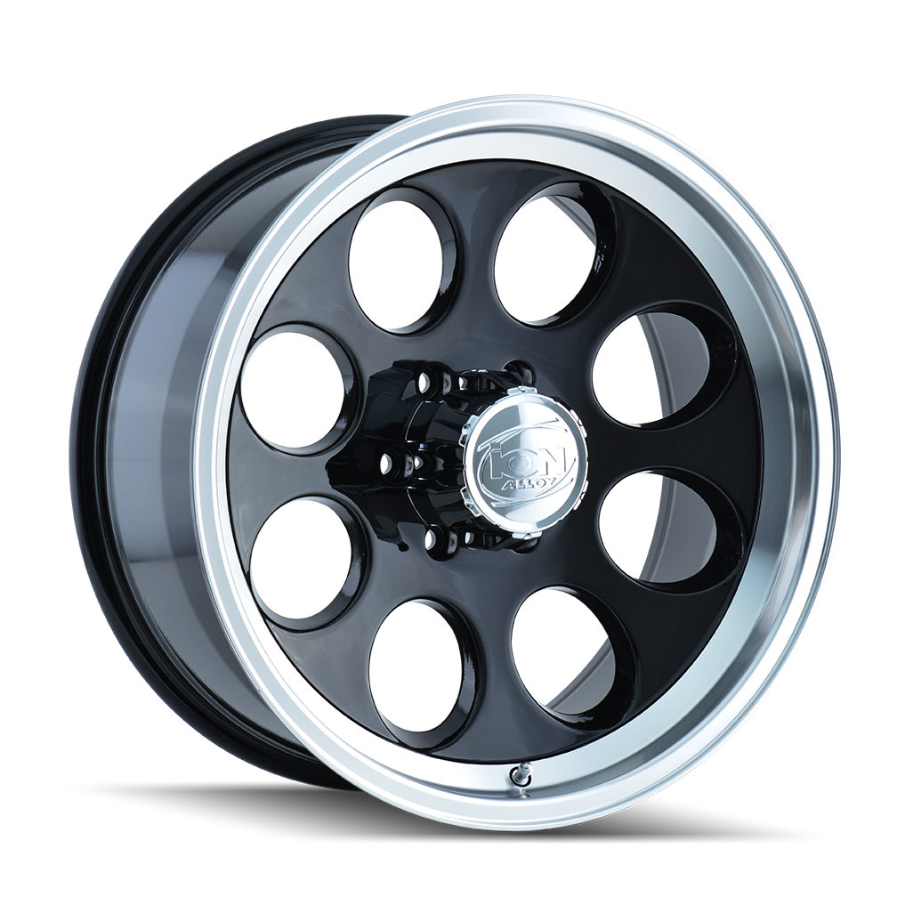ION TYPE 171 18x9 8x170  0 130.8 BLACK/MACHINED LIP - TheWheelShop.ca