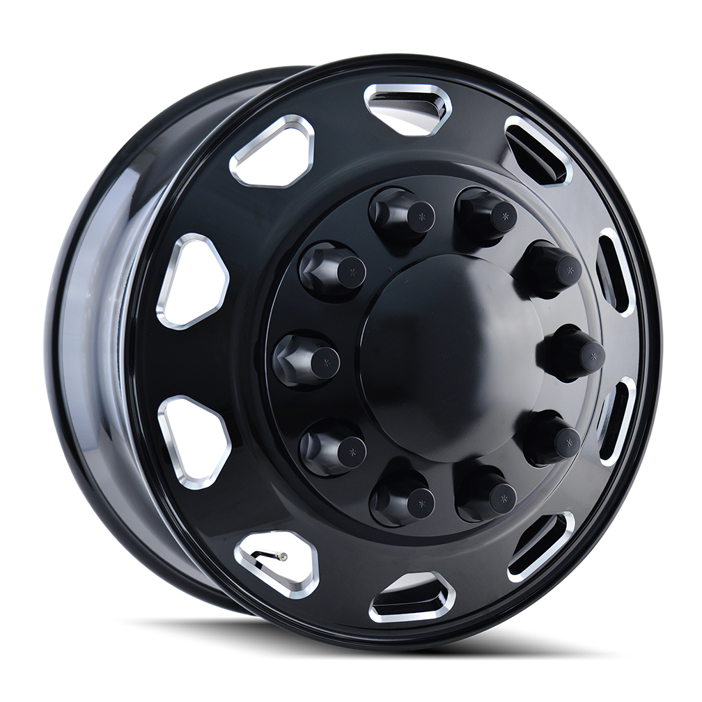 IONBILT IB02 IB02 24.5x8.25 10x285.75  168 220.1 FRONT BLACK/MILLED SPOKES - TheWheelShop.ca