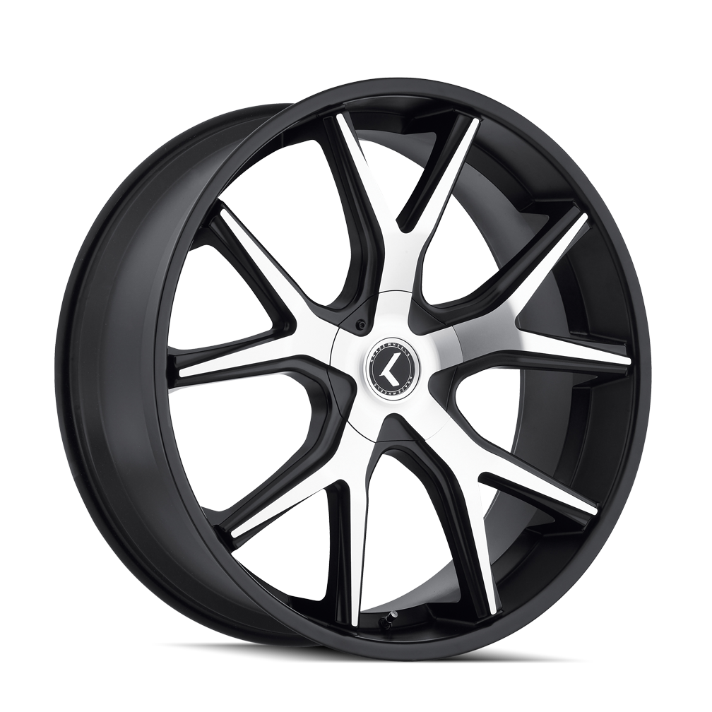 KRAZE SPLTZ KR146 26x10 5x115 5x120 18 74.1 BLACK/MACHINED - TheWheelShop.ca