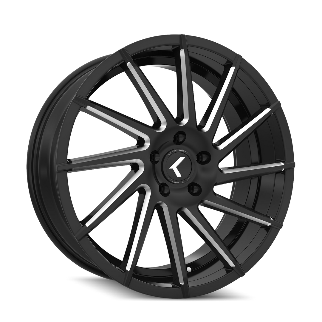 KRAZE SPINNER KR181 22x8.5 5x120  40 74.1 BLACK/MILLED - TheWheelShop.ca