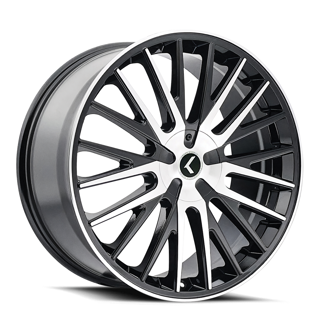 Kraze Double Down KR185 22x8.5 5x100 5x114.3 38 73 Gloss Black Machined