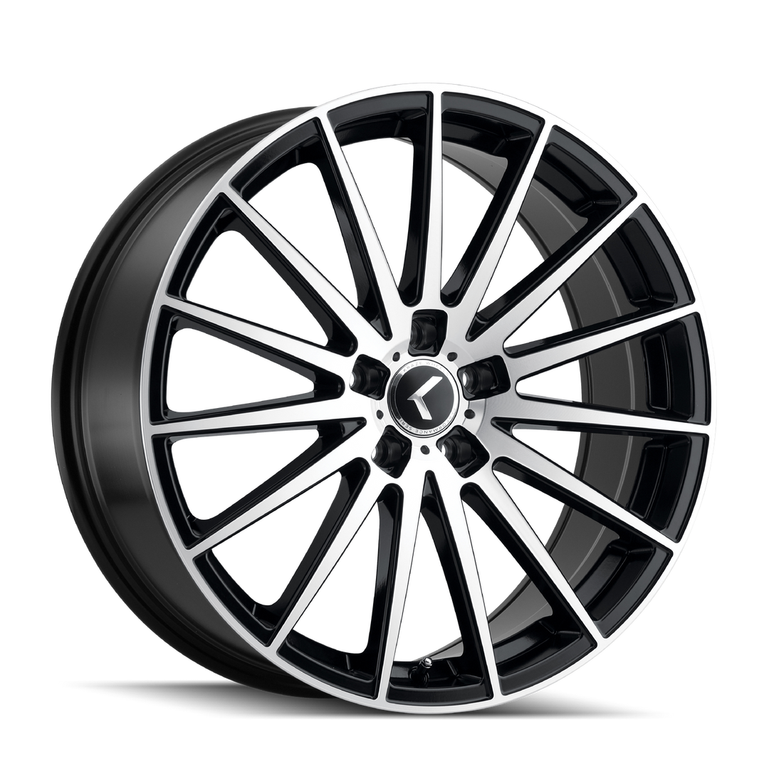 KRAZE STUNNA KR191 20x8.5 5x112  38 66.56 BLACK/MACHINED FACE - TheWheelShop.ca