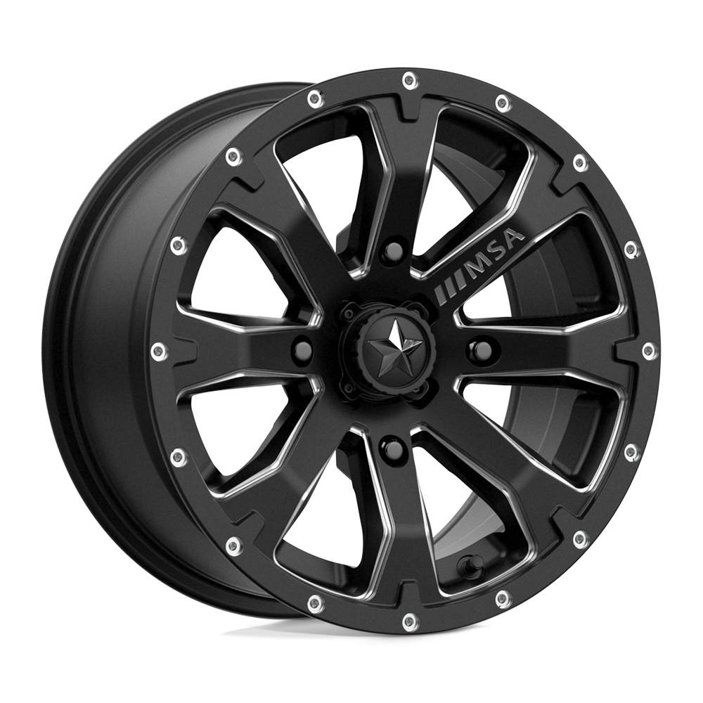 MSA Offroad Wheels M42 Bounty 14x7 4x110 10 86 Satin Black Milled