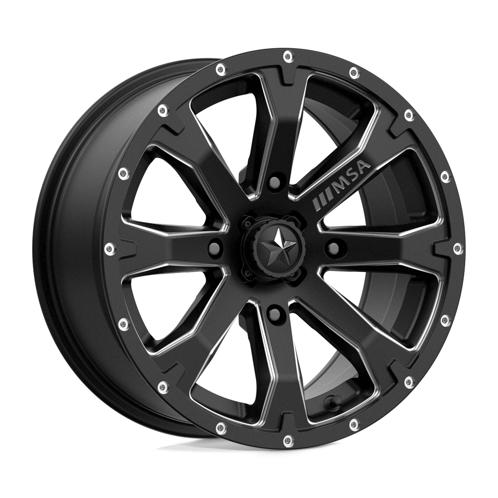MSA Offroad Wheels M42 Bounty 15x7 4x156 10 132 Satin Black Milled