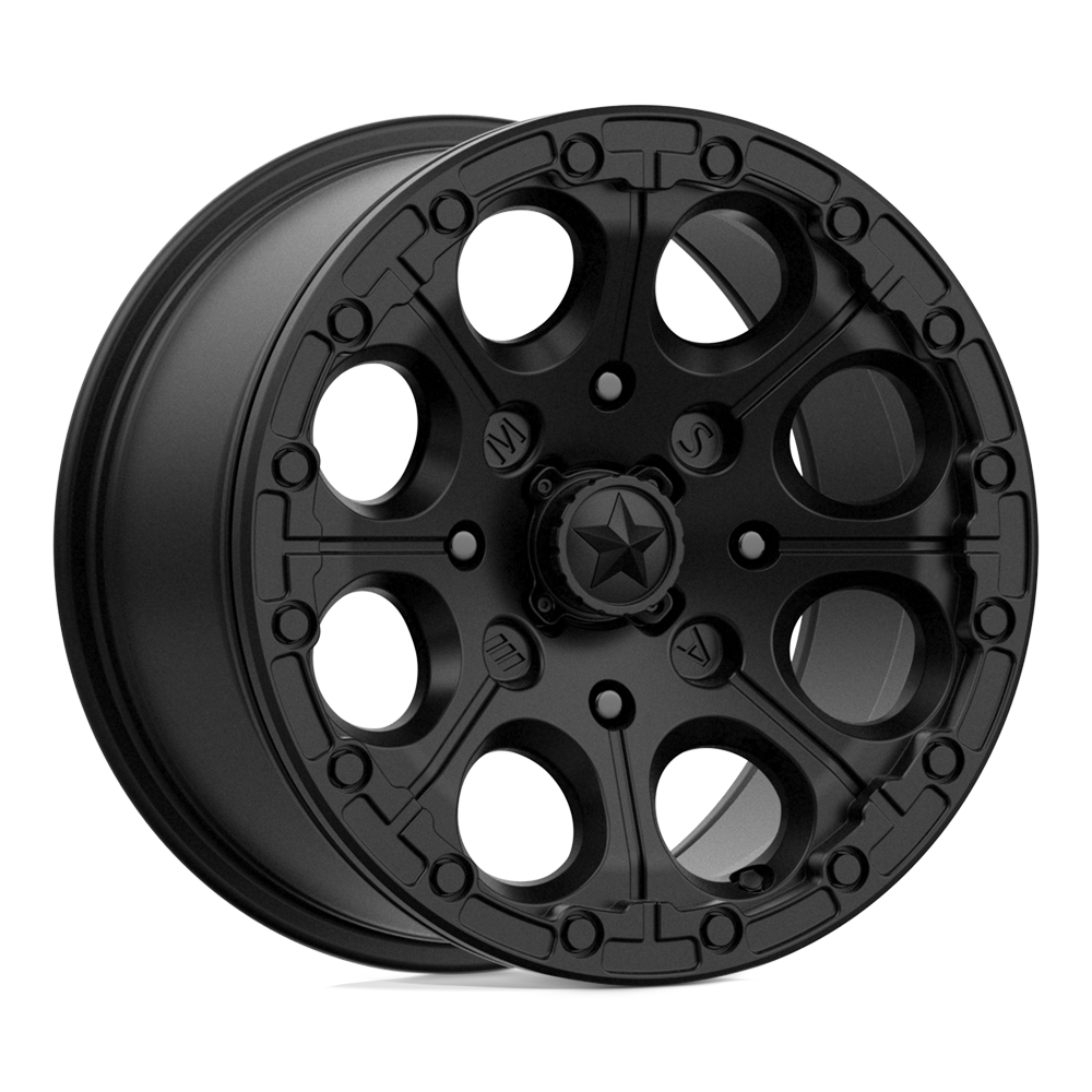 MSA Offroad Wheels M44 Cannon Beadlock 14x7 4x110 10 86 Satin Black