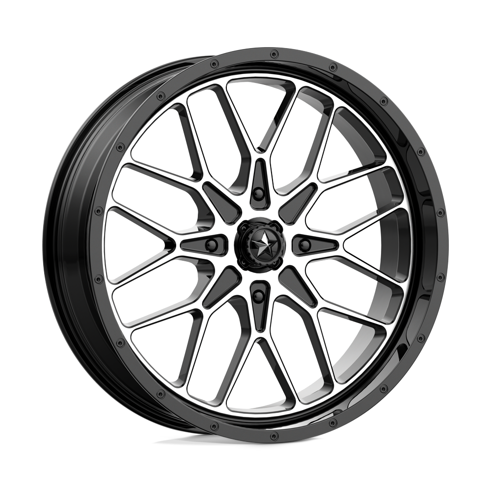 MSA Offroad Wheels M45 Portal 15x7 4x156 10 115.1 Gloss Black Machined