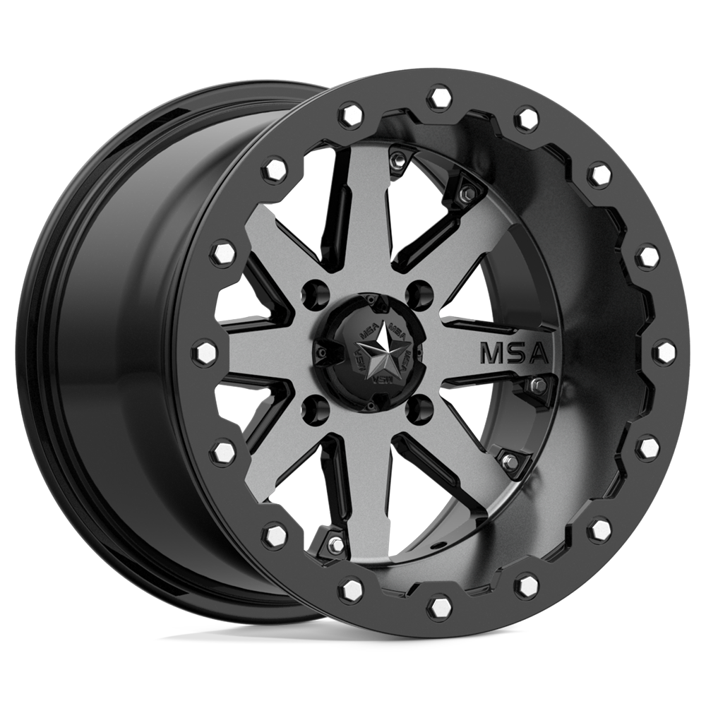 MSA Offroad Wheels M21 LOK Beadlock 14x10 4x110 -10 86 Charcoal Tint