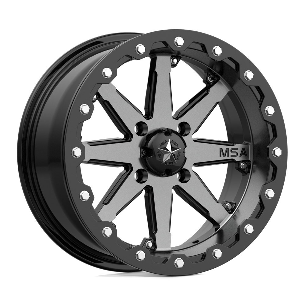 MSA Offroad Wheels M21 LOK Beadlock 14x7 4x156 0 132 Charcoal Tint